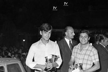 Eugenio Ortiz con David Valverde. Rallye Rías Bajas 1973 (Foto: Jordi Viñals)